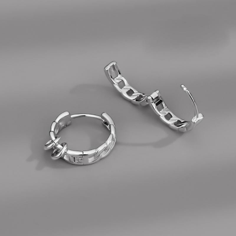 1Pair Hiphop Punk Small Hoop Earrings For Men Women Hollow Geometric Round Circle Trendy Earring Piercing Accessories Jewelry