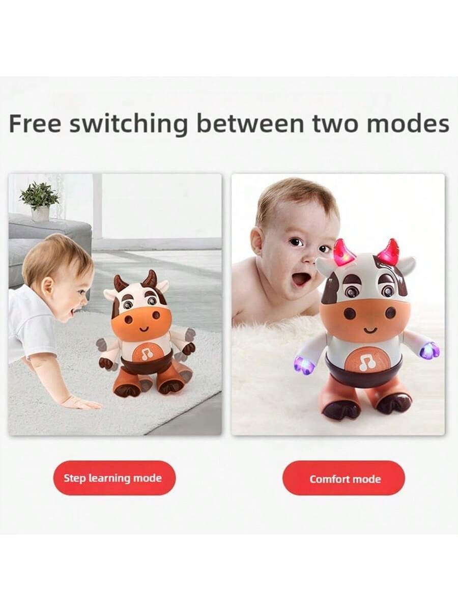 Baby Dancing Cow Toy - Electric Music Plush Cow with Funny Songs and Moves Baby Interactive Baby Toys Cute Toddler Christmas G