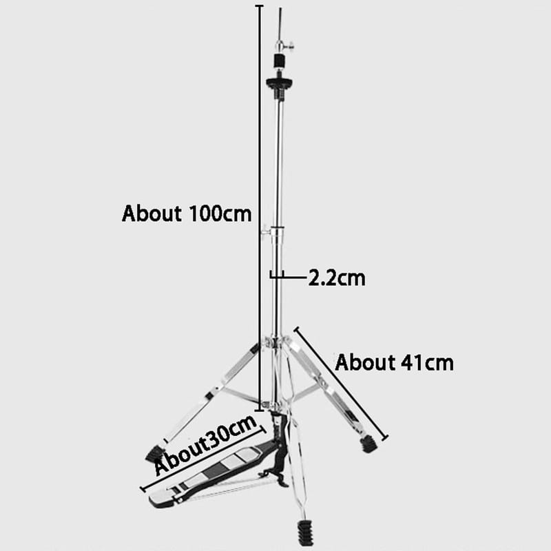 Metal Cymbal Stand 14 Inch Hi-Hat Triangle Support Bracket Height Adjustable Cymbals Rack Professional Jazz Drum Accessories