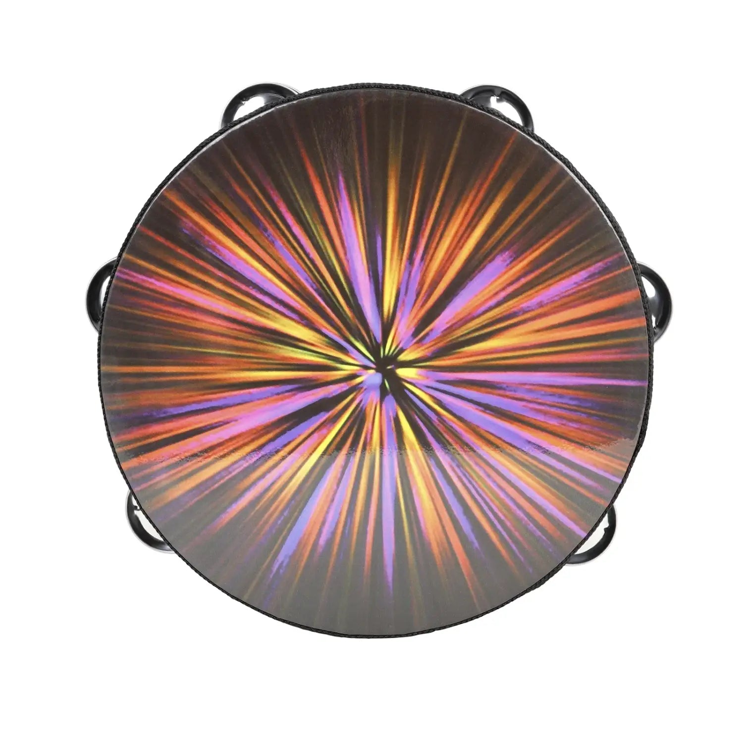 Orff Tambourine Double Row 8 Inch Hand Drum Children’s Gift Colorful Entertainment Comfort Safety Percussion Musical Instruments