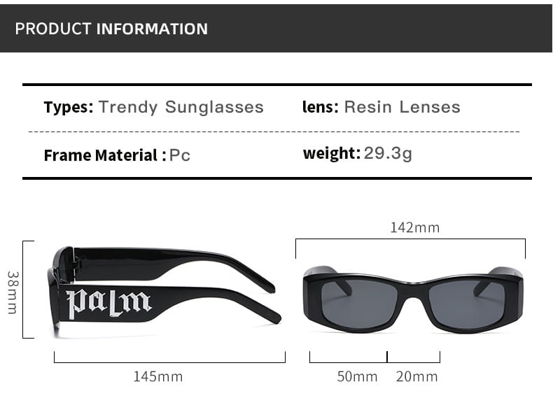 Hip Hop Small Classic Men Women Fashion Sunglasses Designer Square Brand Unisex Glasses Stylish Popular Trend Shades