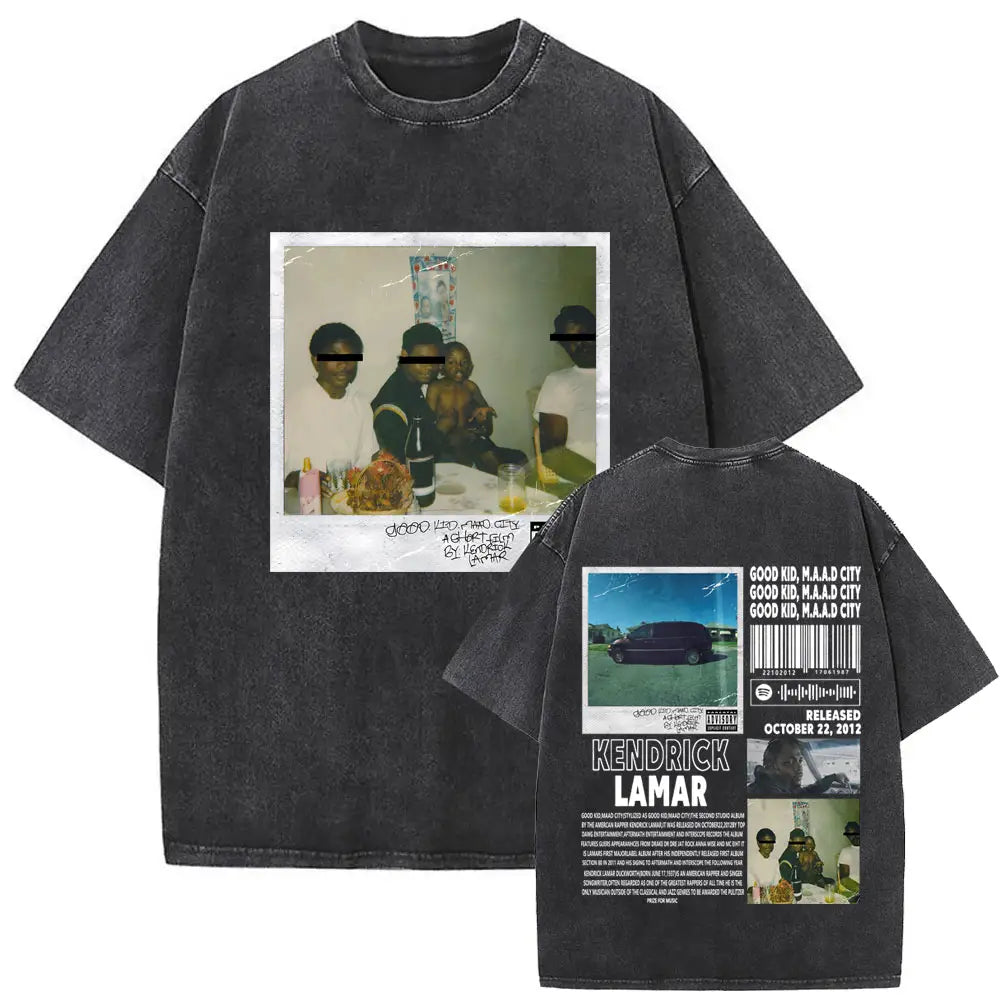 Limited Rapper Kendrick Lamar They Not Like Us Washed Vintage T-shirt Summer Men Women Hip Hop Oversized Street Crewneck T Shirt