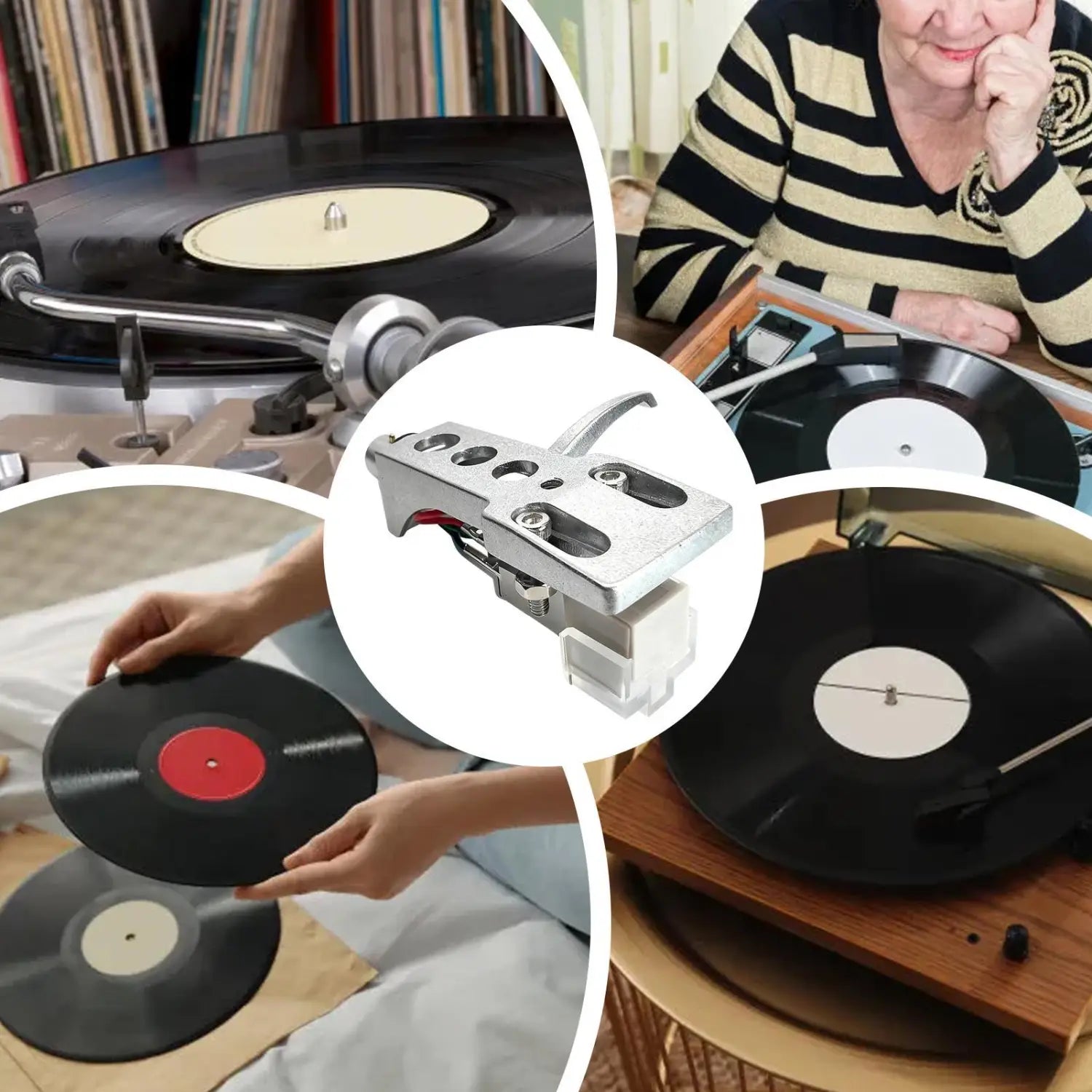 Turntable Cartridge Easy-Mount Adjustable Record Playing Turntable Cartridge For Home Audio System Studio Monitoring Routine