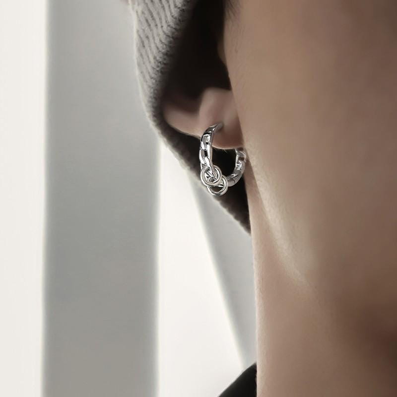 1Pair Hiphop Punk Small Hoop Earrings For Men Women Hollow Geometric Round Circle Trendy Earring Piercing Accessories Jewelry