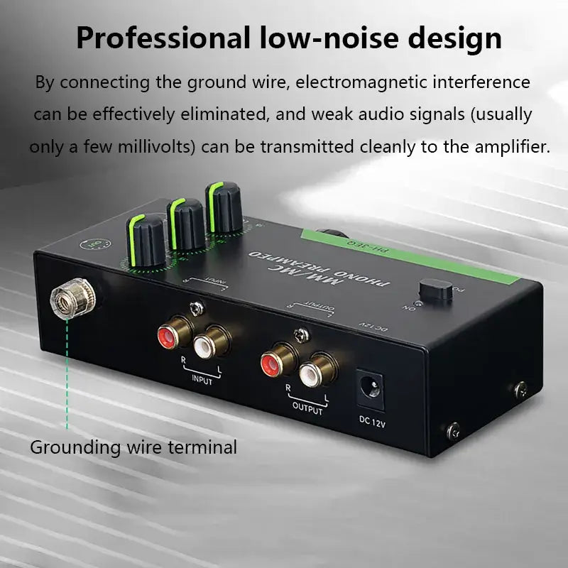 Versatile Turntable Amplifier Professional MM MCs Phonoes Preamp With Adjustable 3 Band EQs For Vinyls Record Player Systems