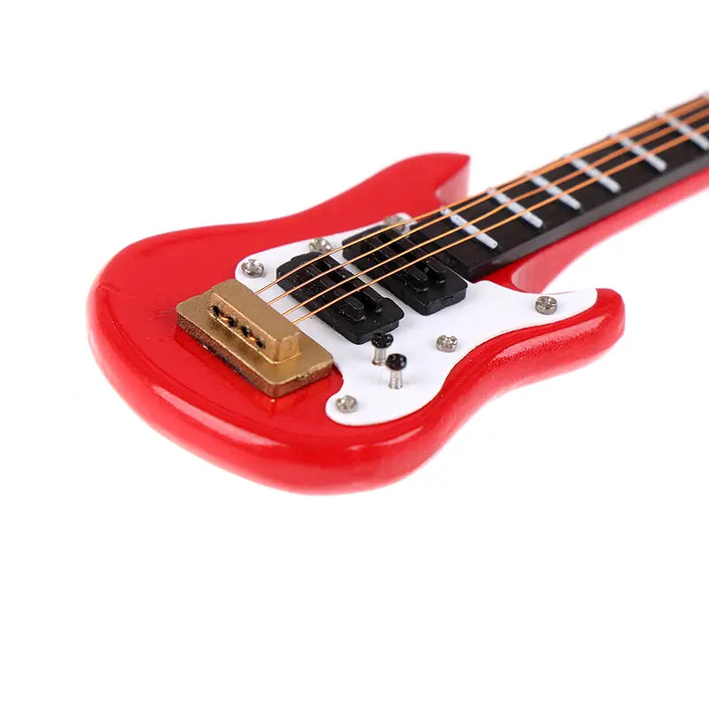 ▶1:12 Dollhouse Miniature Music Electric Guitar Model for Kids Musical Toy Doll House Accessories