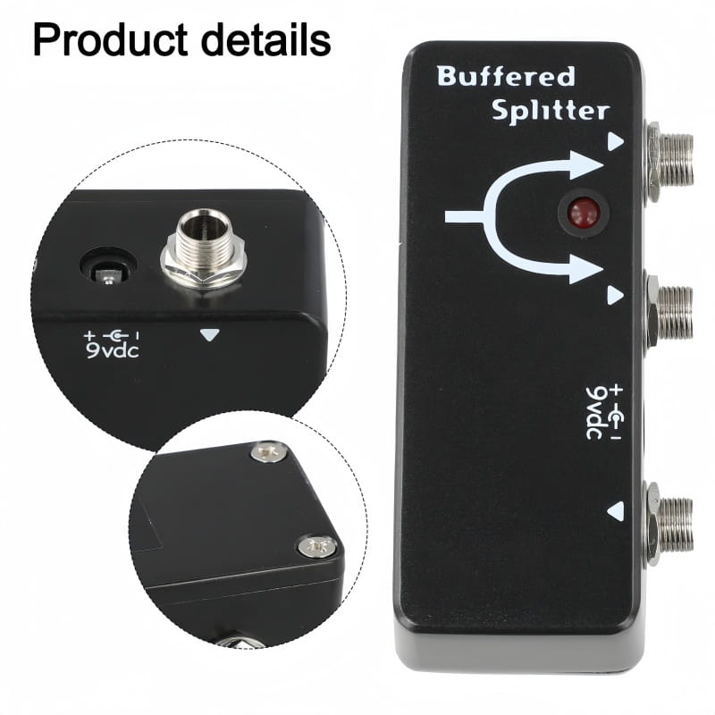 MOSKYaudio Buffered Splitter Guitar Pedal - Signal Buffer & Dual Output Splitter Clean Tone Preservation for Dual Amp Setup