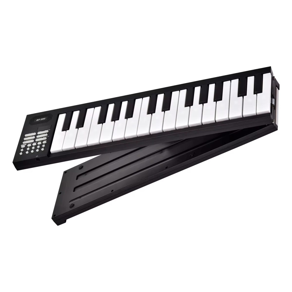 Miwayer 61-Key Portable Folding Electronic Piano Keyboard with LED Display 16 Tones&100 Rhythms Built-in Battery,Teaching Mode