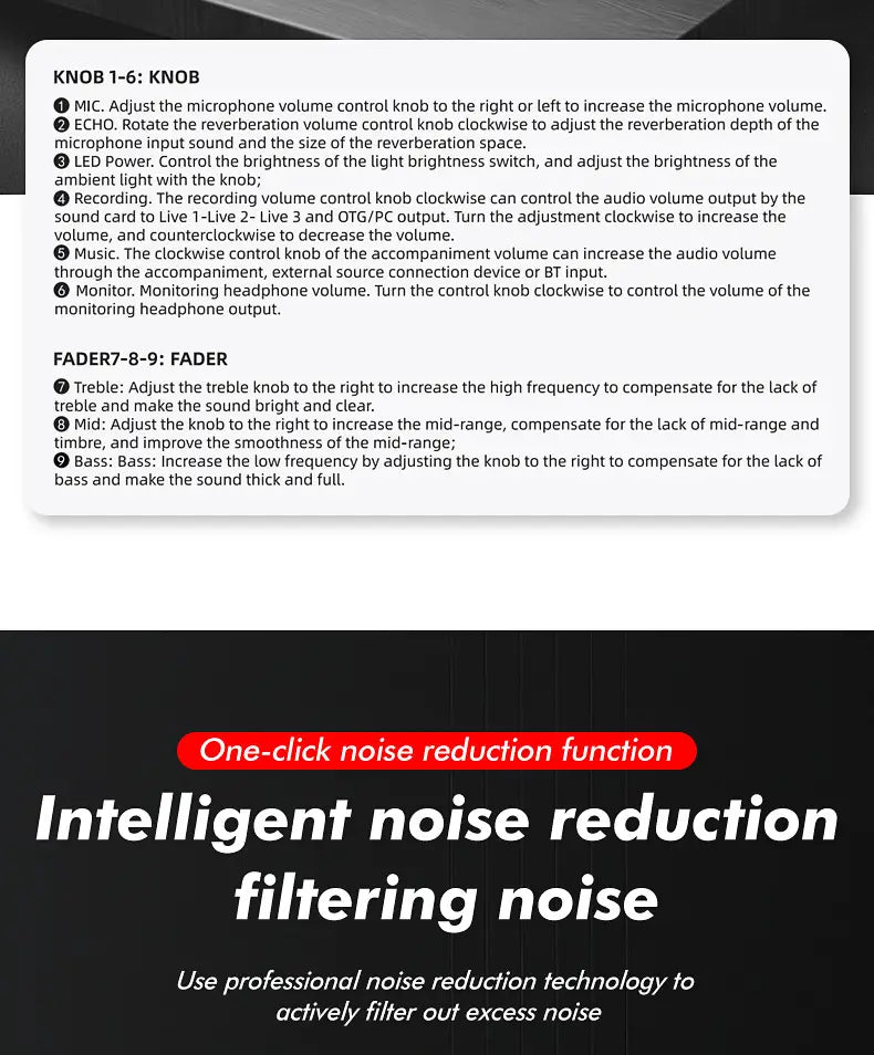 DJ20 Sound Card Kits Studio Record Professional Mixer Singing 48V Microphone BM800 for Karaoke Podcast Recording Live Streaming
