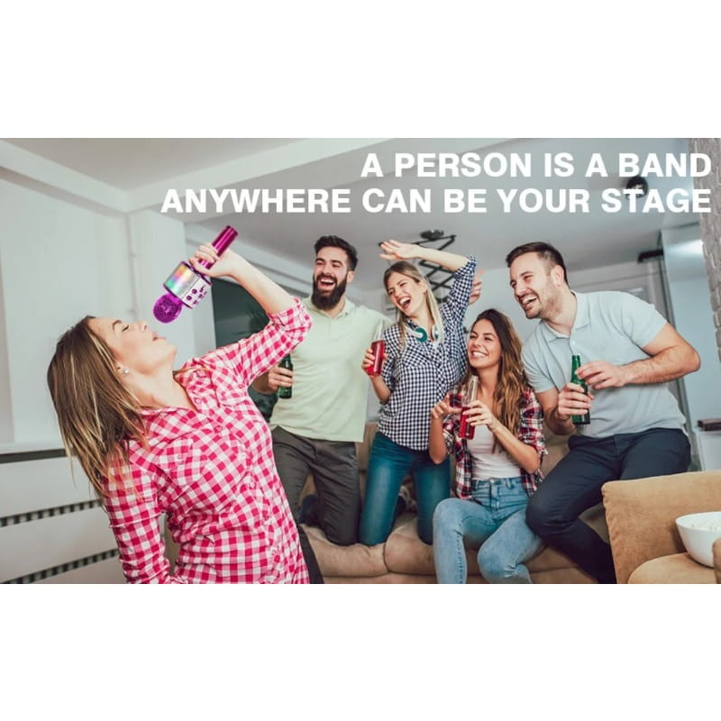 Microphone Sound Integrated Wireless Karaoke Children Singing Microphone As One Wireless Karaoke for Kids The Best Toy Gift