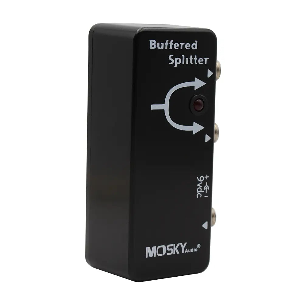 MOSKYaudio Buffered Splitter Guitar Pedal - Signal Buffer & Dual Output Splitter Clean Tone Preservation for Dual Amp Setup