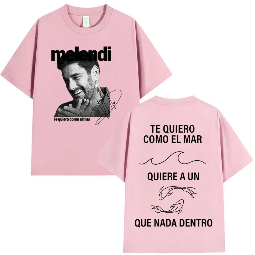 Rapper Melendi Tour Album Graphic T Shirt Men’s Retro High Quality Cotton T-shirts Hip Hop Clothing Oversized T-shirt Streetwear