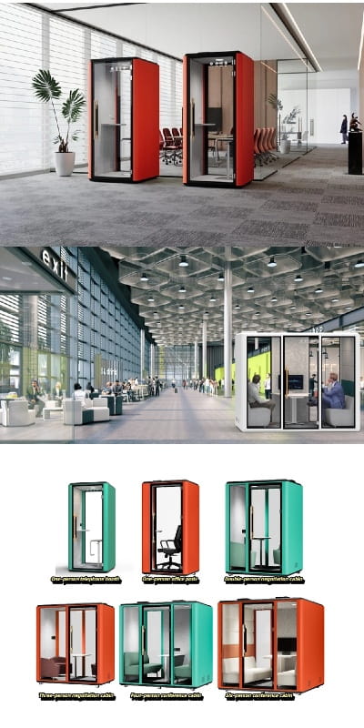 Soundproof pod Sofa Phone booth Conference pod Music recording studio Booth Office pod Movable conference sound booth