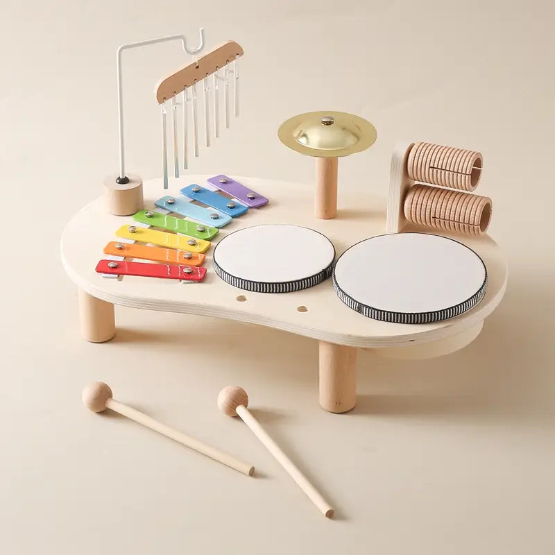 Baby Educational Toys Wooden Aeolian Bells Montessori Children’s Musical Toys Xylophone Newborn Birthday Gifts Music Table Toys