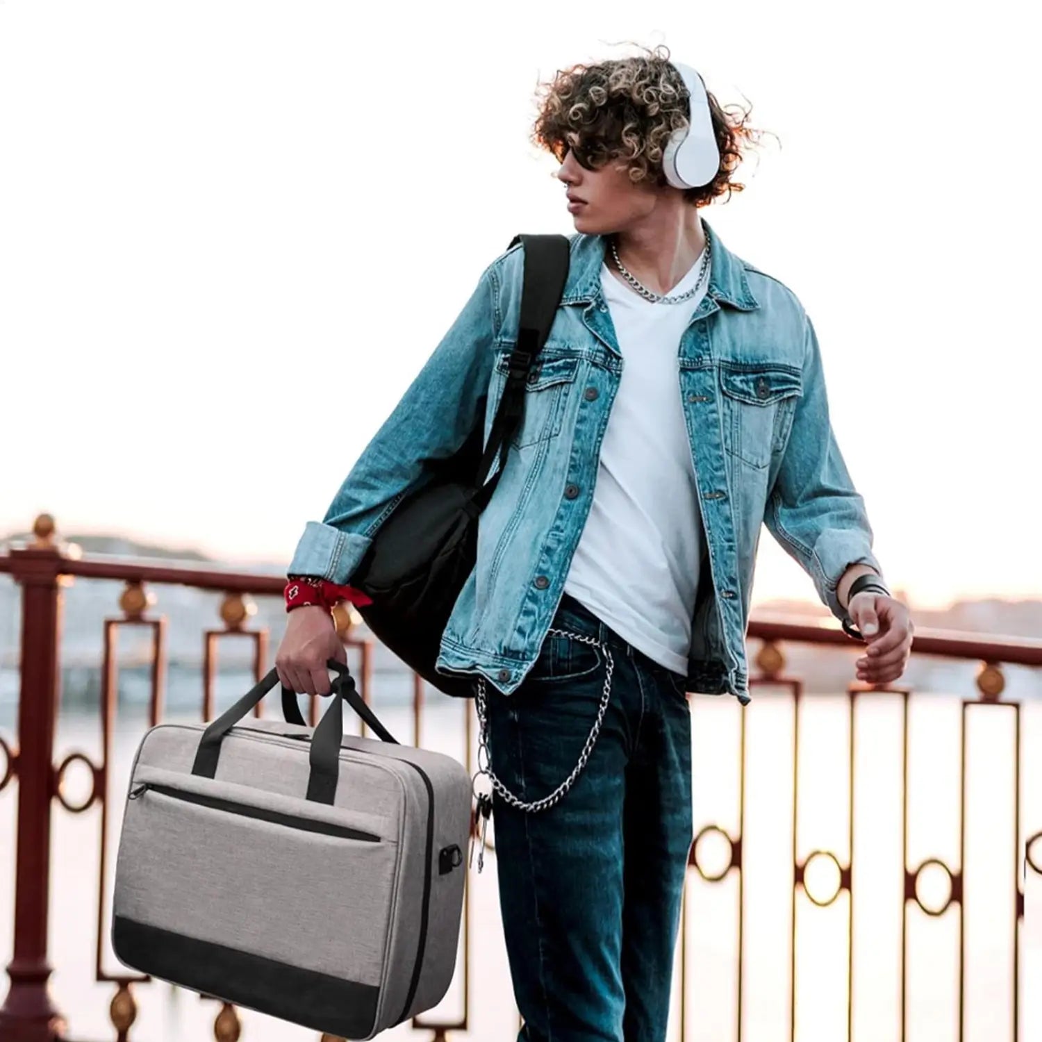 Audio Mixer Carrying Case DJ Cable File Bag for DJ Gear with Adjustable Storage Scratch-Resistant Sound Instrument Accessories