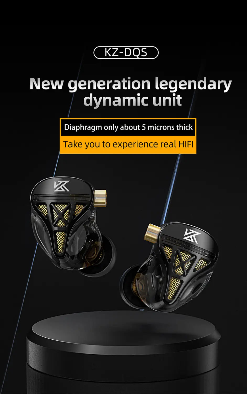 KZ DQS Metal Wired Earphones With Microphone In Ear Earbuds Headphones HiFi Bass Monitor Sport Music Stereo Detachable Headset