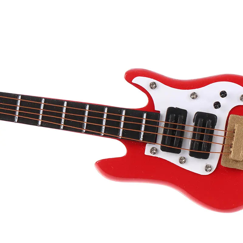 ▶1:12 Dollhouse Miniature Music Electric Guitar Model for Kids Musical Toy Doll House Accessories