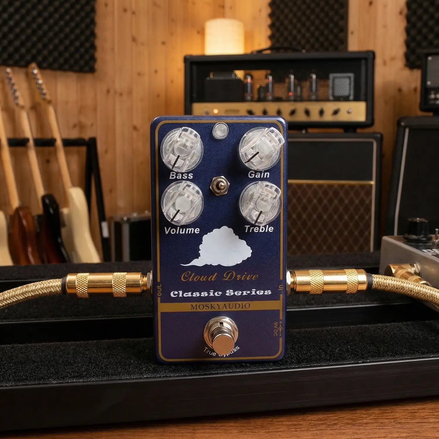 Moskyaudio Cloud Drive Classic Clean Overdrive Guitar Effect Pedal with Flexible Dual Band EQ Pre/Post Control for Guitar