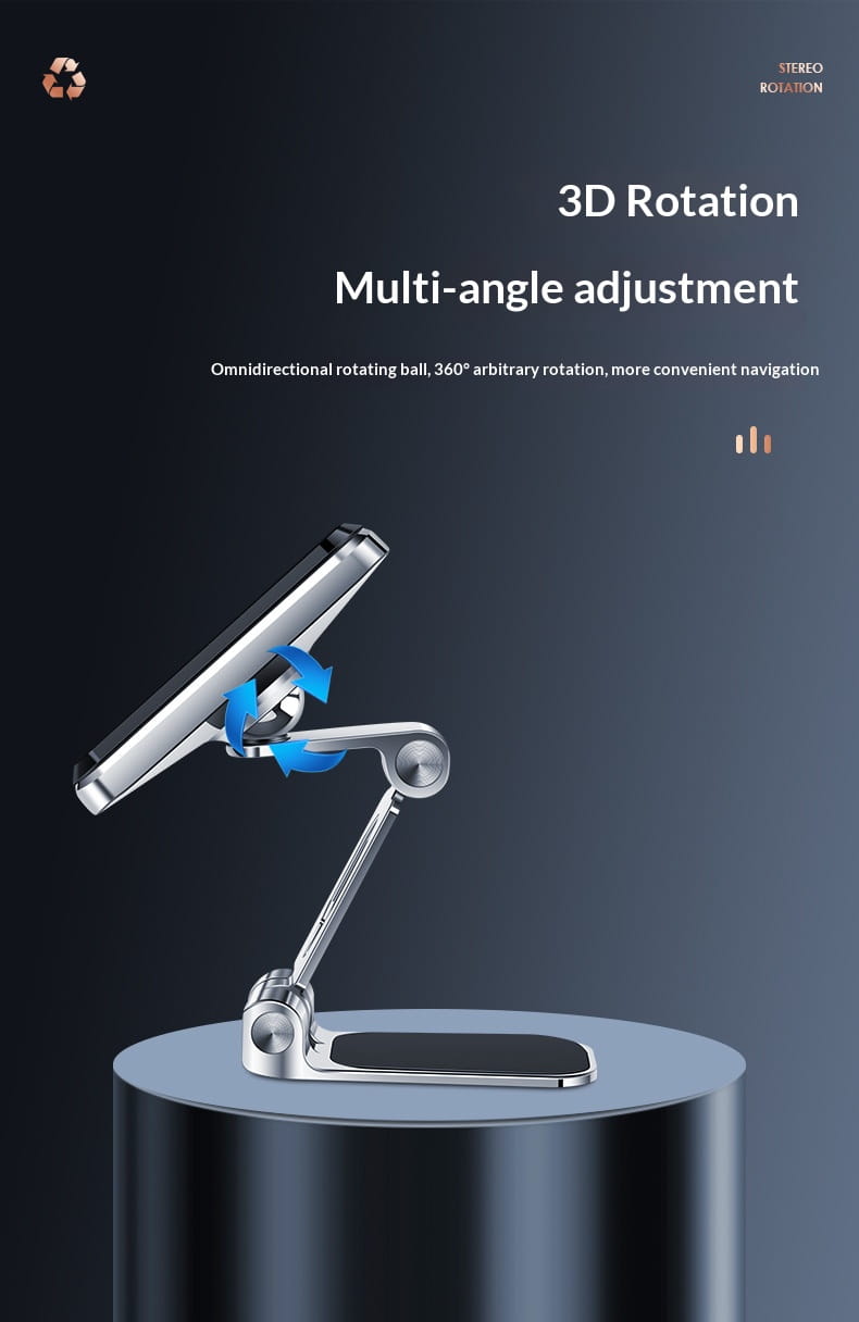 Suction Type Car Mobile Phone Stand Strong Magnetic Attraction Foldable Air Outlet Instrument Panel Adhesion Navigation Stand