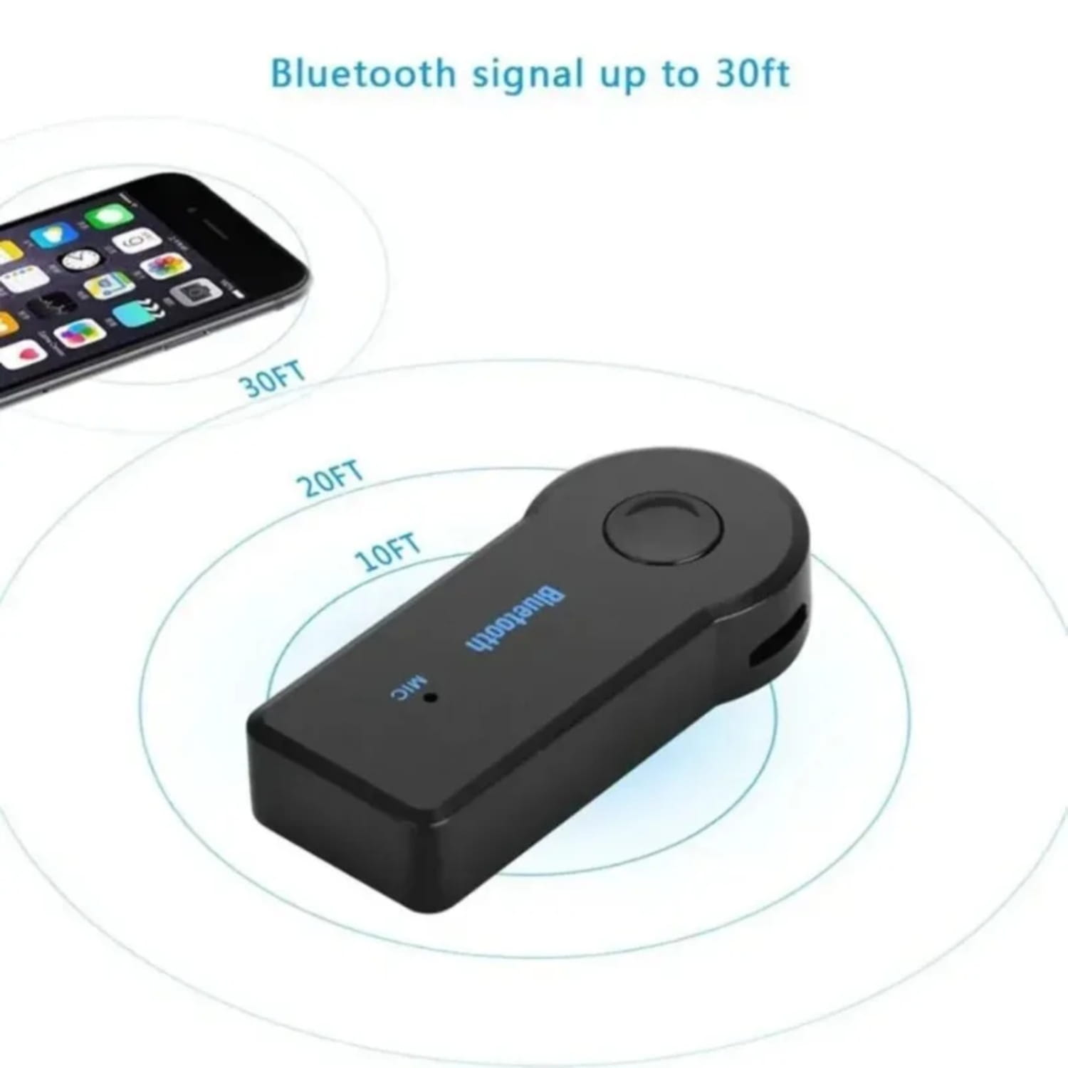 Car Bluetooth 5.0 Audio Receiver 3.5mm 3.5 AUX Jack Stereo Music Car Transmitter Speaker Amplifier Wireless Adapter with Mic