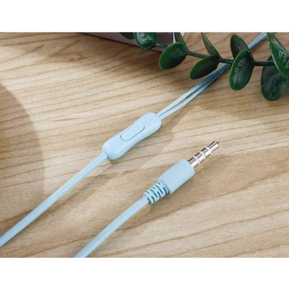 3.5mm Wired Headset Macaron Earphone In-Ear Headphone Music Multicolors 1.2m with Microphone Earphones Universal for Smart Phone