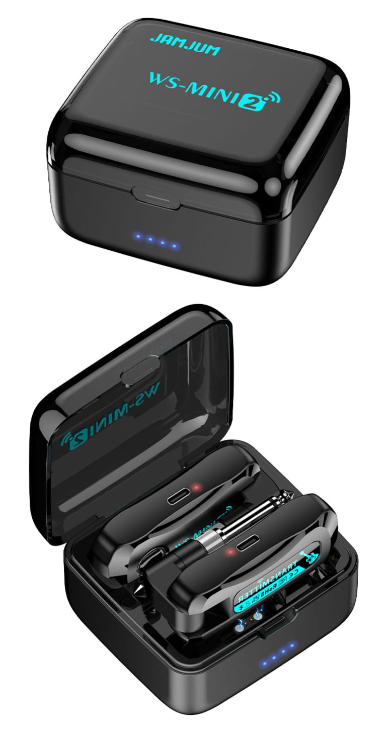 2.4GHz Mini Wireless Guitar System Rechargeable Audio Wireless Guitar Transmitter Receiver for Guitar Bass Electric Instruments