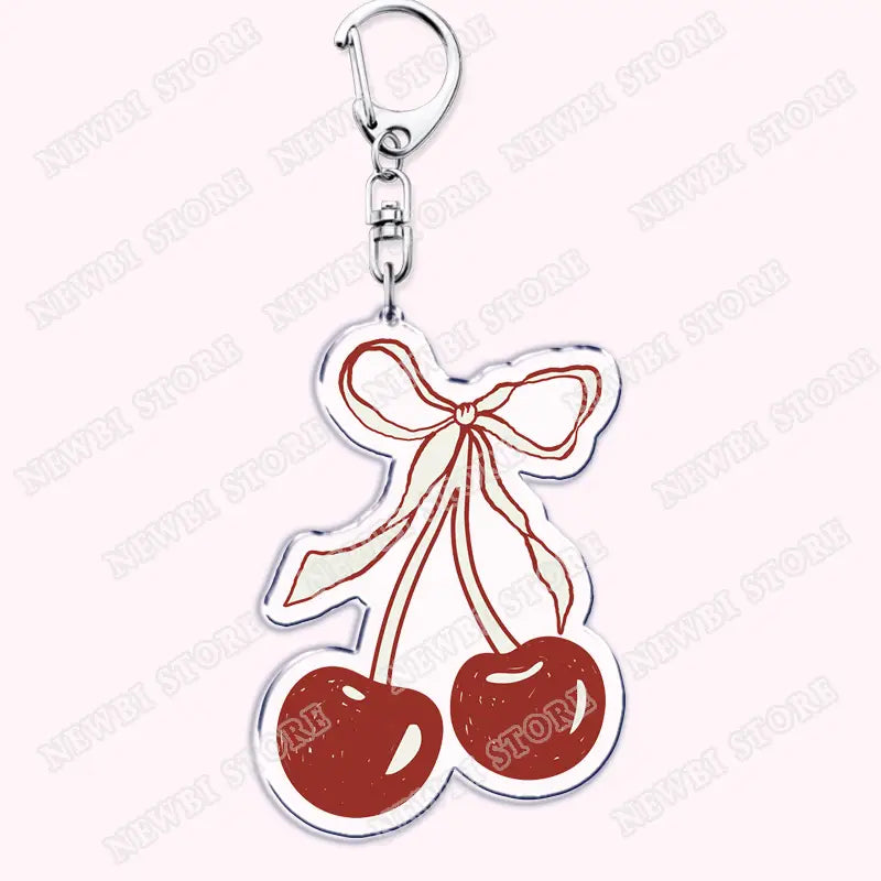 Aesthetic Coquette Pink Keychains for Womens Accessories Ribbon Hot Girl Book Club Bow Flowers Keyrings Friends Lovers Gifts