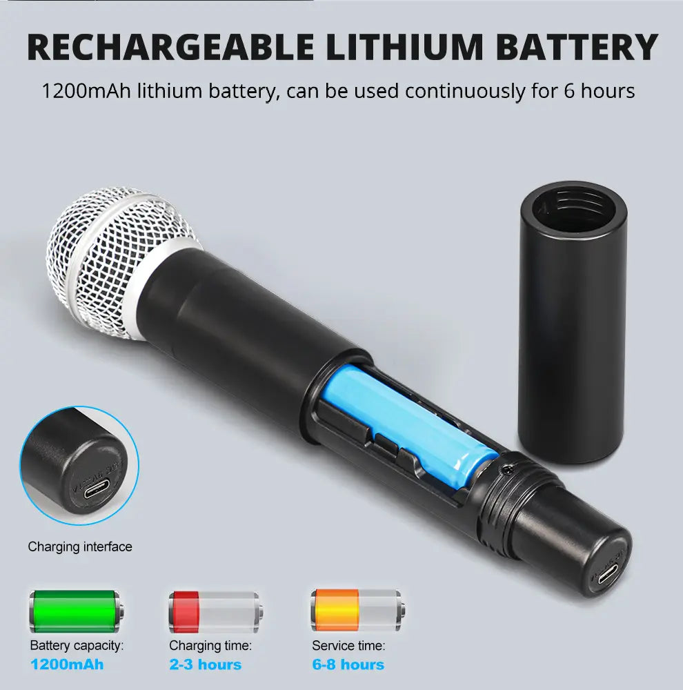 LEUS F4X Audio 4 Channel Sound Mixer With Dual UHF Wireless Microphone DJ Console Mixing for karaoke Party PC Studio Recording