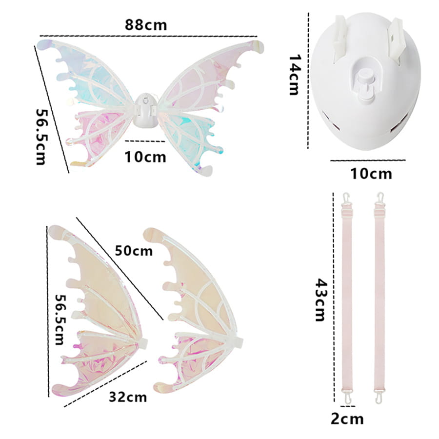 Electrical Butterfly Wings Toy With Music Lights Elf Wings Glowing Shiny Dress Up Moving Fairy Wings For Kids Boys Girls Gift