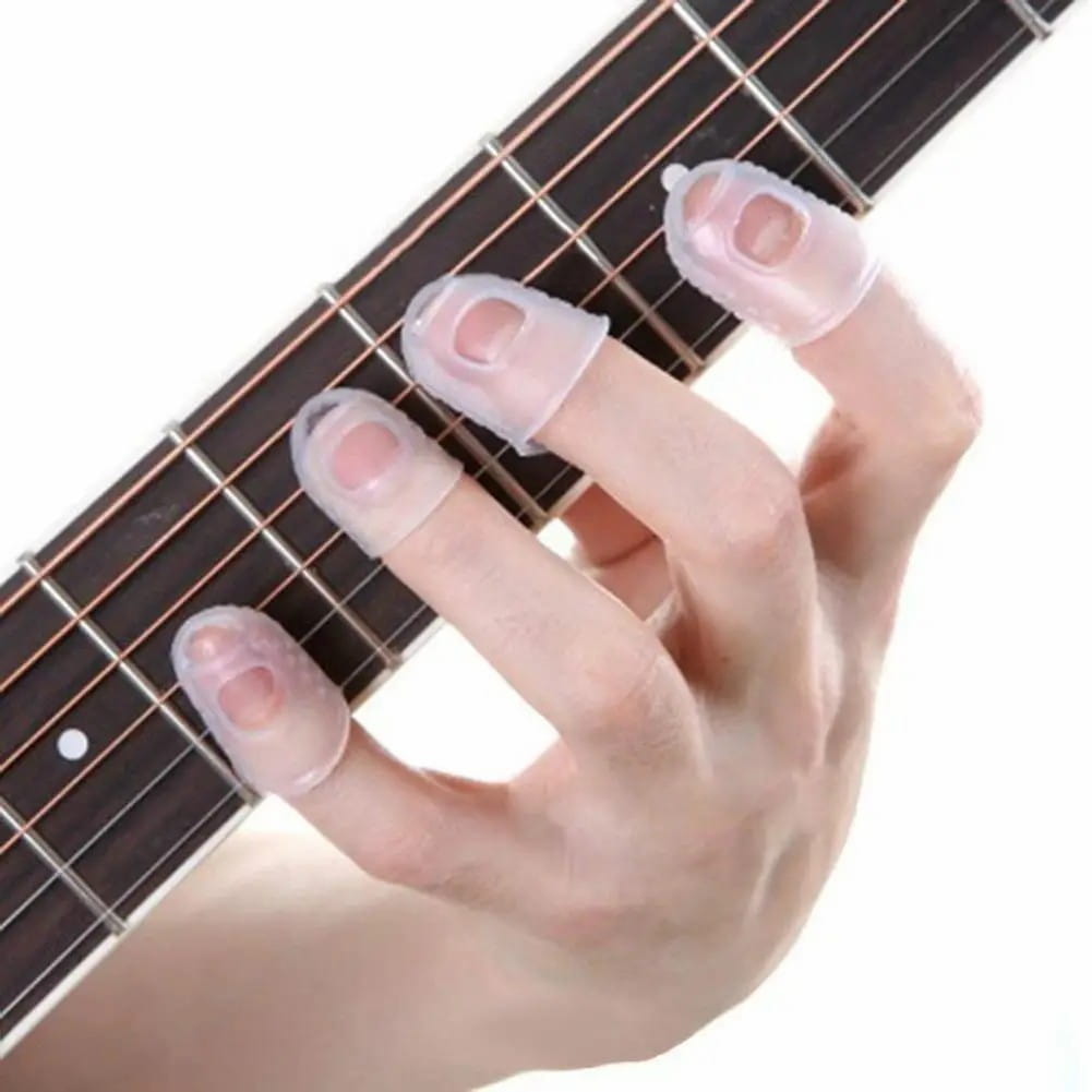 5pcs Finger Cover Anti-slip Hands Coat Relief Play Pain Gloves for Ukulele Electric Acoustic Guitar Stringed Musical Instrument