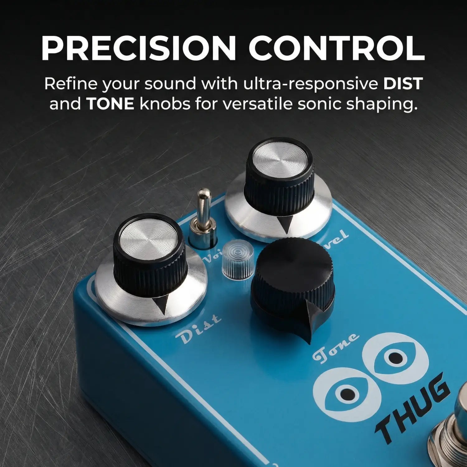 Mosky THUG High Gain Classic Distortion Pedal with 3 Tone Modes Distortion Level & Tone Adjustment True Bypass Guitar Pedal