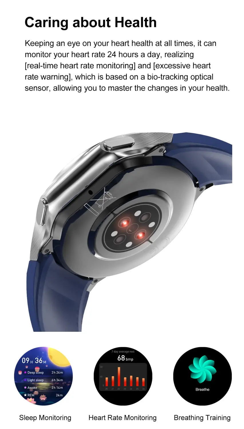 2024 New For OPPO Watch X Smart Watch 4G Memory Music Video Bluetooth Call IP68 Waterproof AMOLED Smartwatch For TWS Earphones