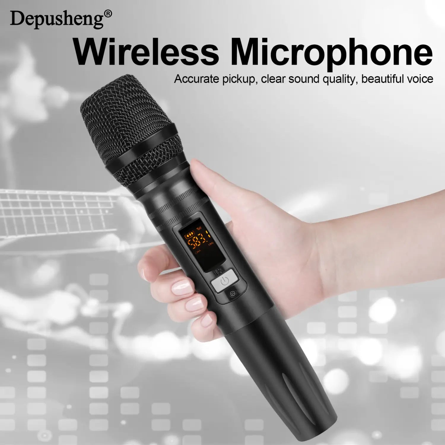 Audio Mixer 4 Channel High Power Amplifie Sound mixing with Microphone Depusheng UF4-M Digital Board Console for Karaoke Stage