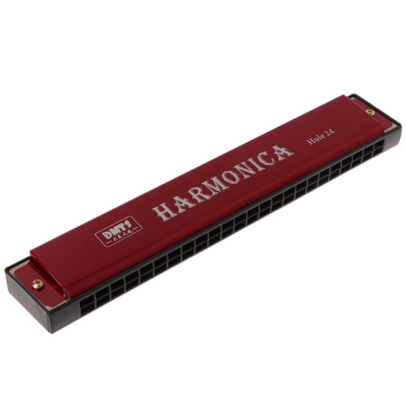 Professional 24 Hole Harmonica Mouth Metal Organ Beginners Musical Instruments Harmonica Harp Harmonium Blues Clues Harmonica