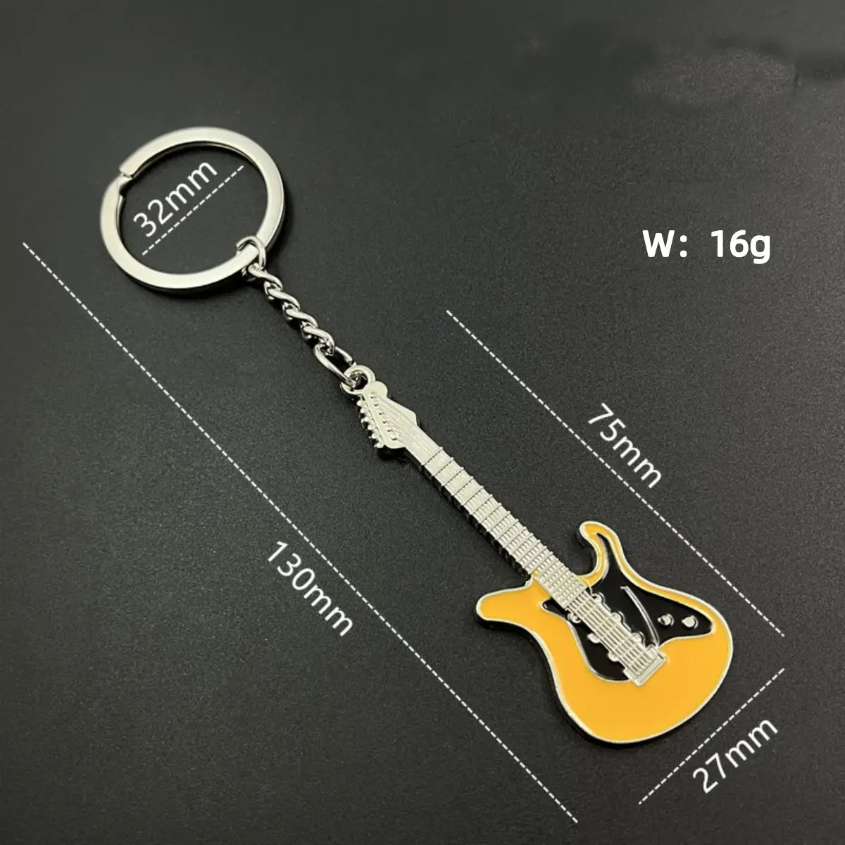 Creative Mini Musical Instruments Guitar Keychain Multi-Color Rhinestone Keyring Women Men Car Handbag Phone Case Pendent Gift