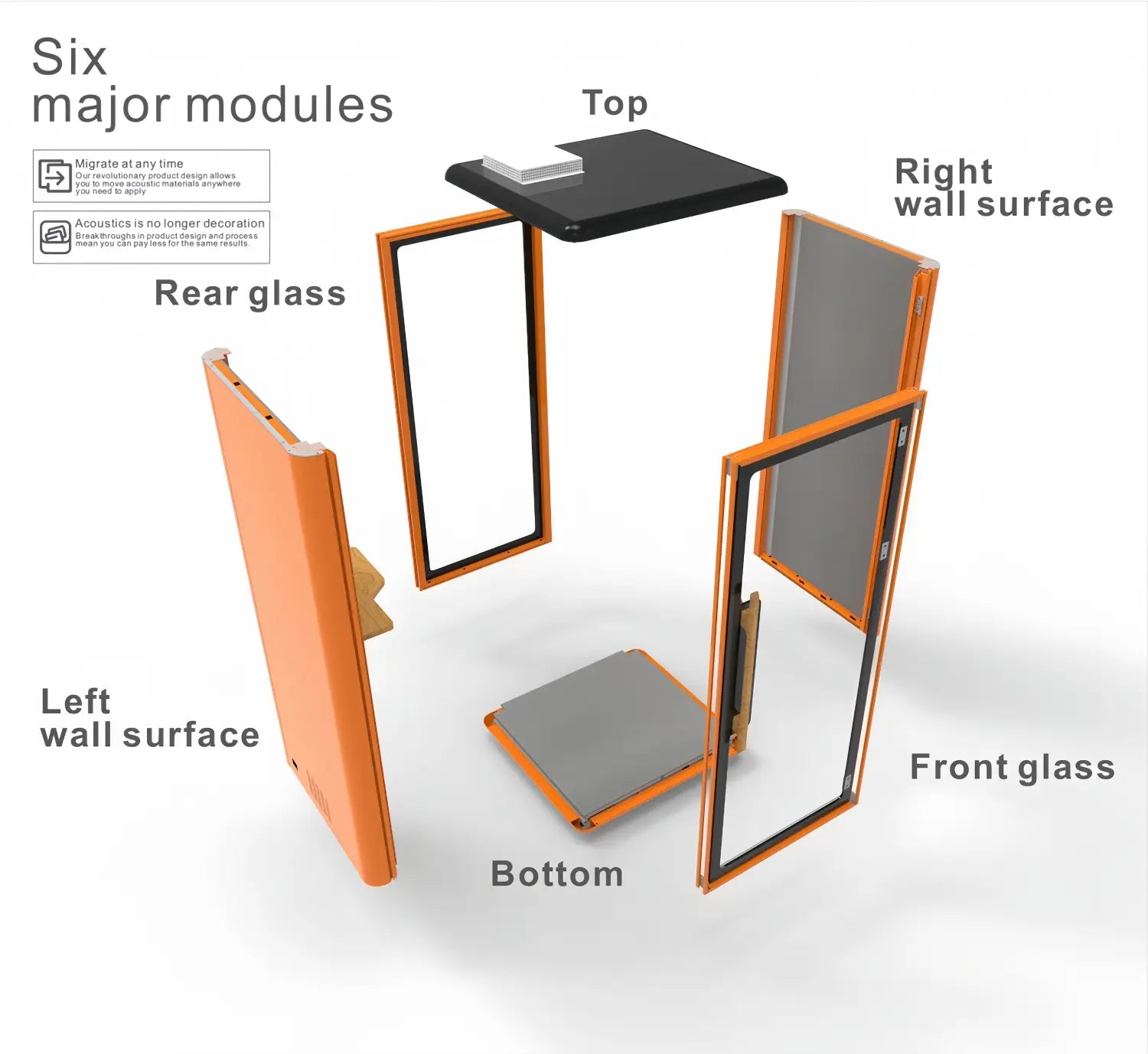 Soundproof pod Sofa Phone booth Conference pod Music recording studio Booth Office pod Movable conference sound booth
