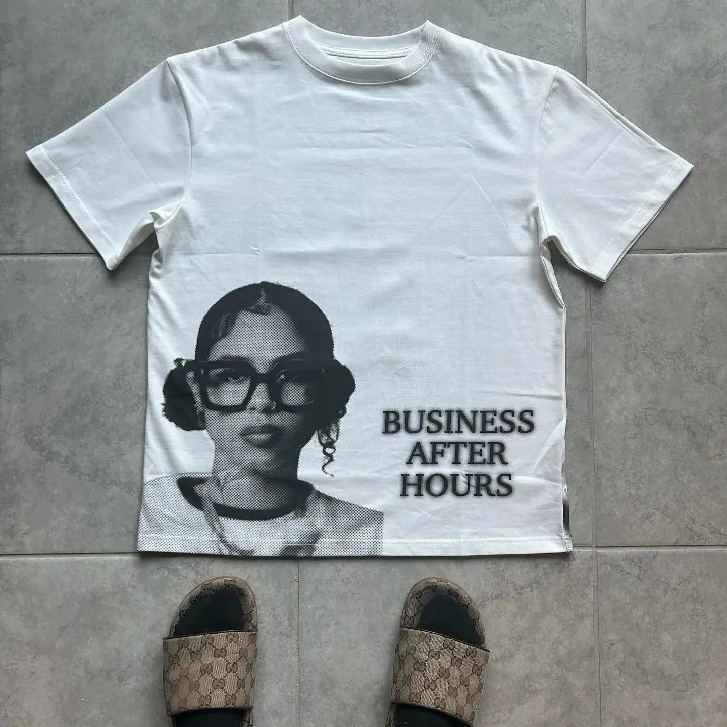 Y2k Europe and America Hip Hop character Printed Oversized T-Shirt Mens and Womens Retro Street Casual Short Sleeved Tops