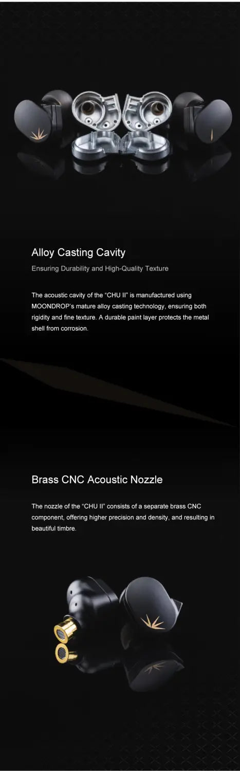 MOONDROP CHU II / CHU 2 Performance Dynamic Driver Earphone IEMs Interchangeable Cable In-Ear Headphone HiFi Music Earbuds