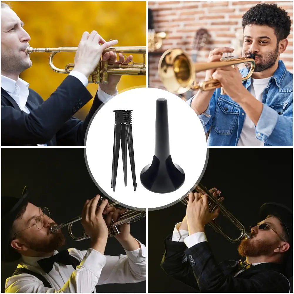 5 Legs Foldable Trumpet Stand Waterproof Portable Placement Rack Stable Legs Trumpet Black Bracket for Brass Instruments