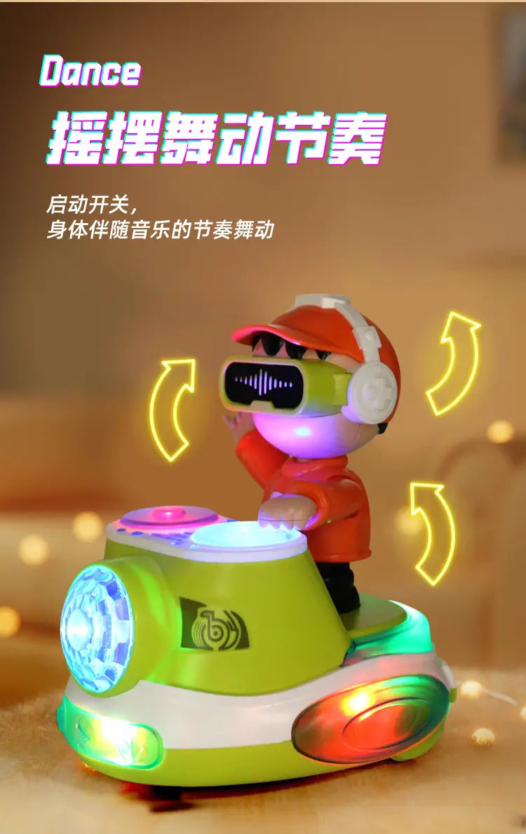 Toddler DJ Car Electronic DJ Bouncin Beats with Music Lights Bouncing Action Swing Dancing Learning Interactive Toy for Kid Gift