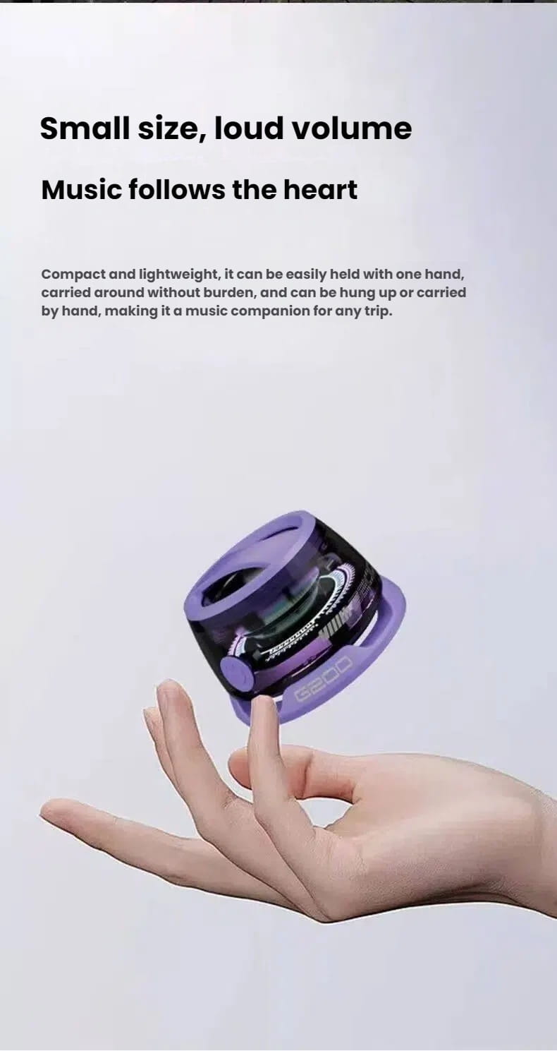 Portable Bluetooth Speaker HECATE G200 RGB Lighting Magnetic Speaker BT5.3 Mini Sound Box 7 Hours Playback Phone Holder