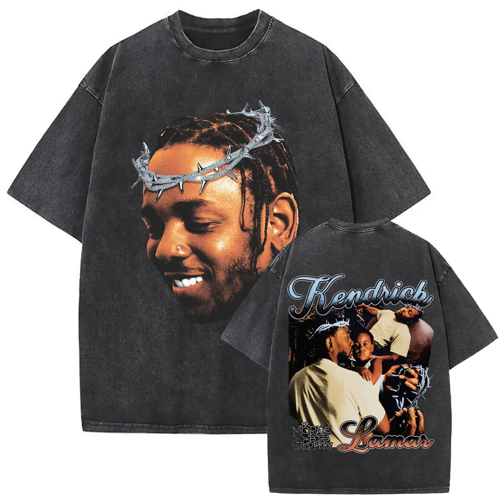 Limited Rapper Kendrick Lamar They Not Like Us Washed Vintage T-shirt Summer Men Women Hip Hop Oversized Street Crewneck T Shirt