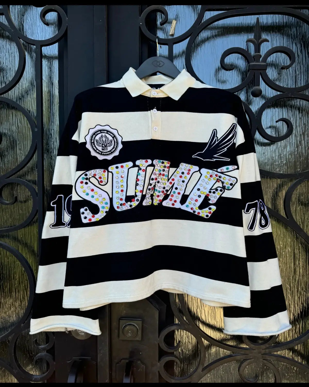 Hip Hop Stripe Pretty Girls Shirt America Harajuku Fashion Letter Print Polo Shirts Y2k Retro Men Women Long Sleeved T Shirt