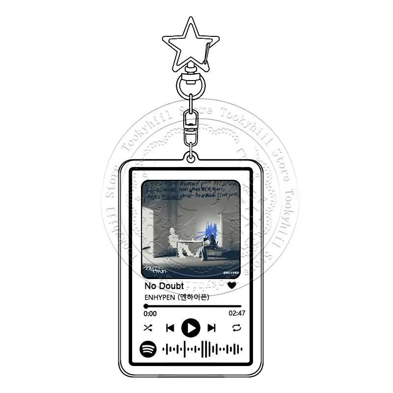 ENHYPEN Music Keychain Main Song Kpop Idea Bag Decorate Accessories Keyring Pop Songs No Doubt Pendant Girl Birthday Gift