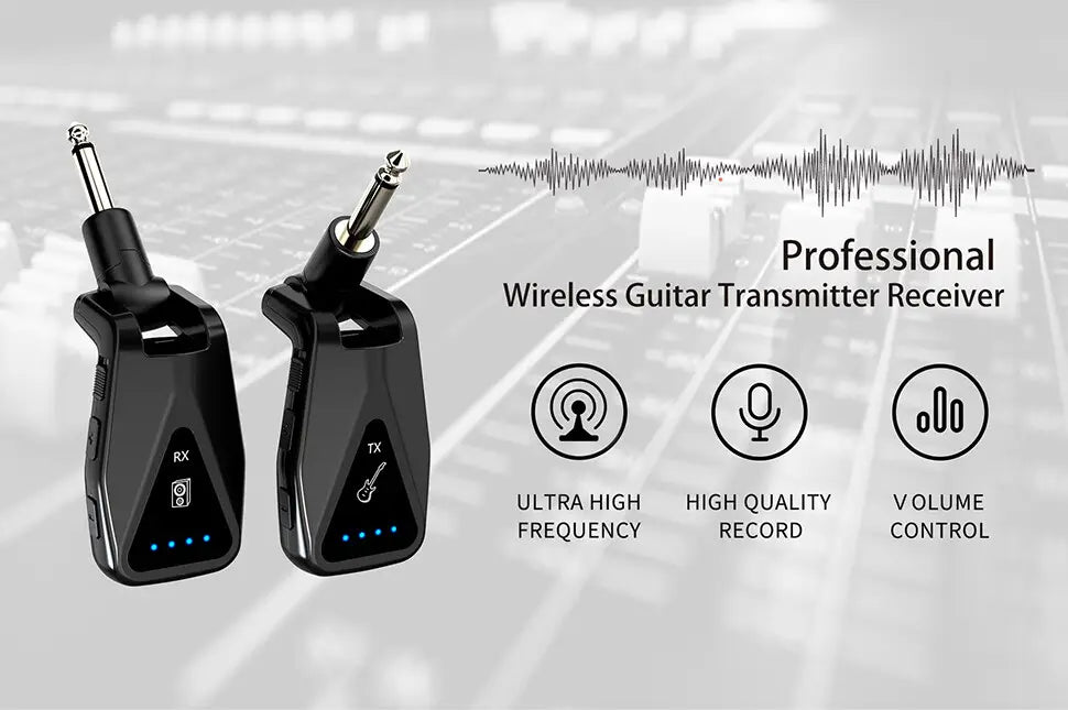 Hot Music Production Equipment Studio UHF Wireless Microphone With Rechargeable Wireless Mic Set Guitar Transmitter