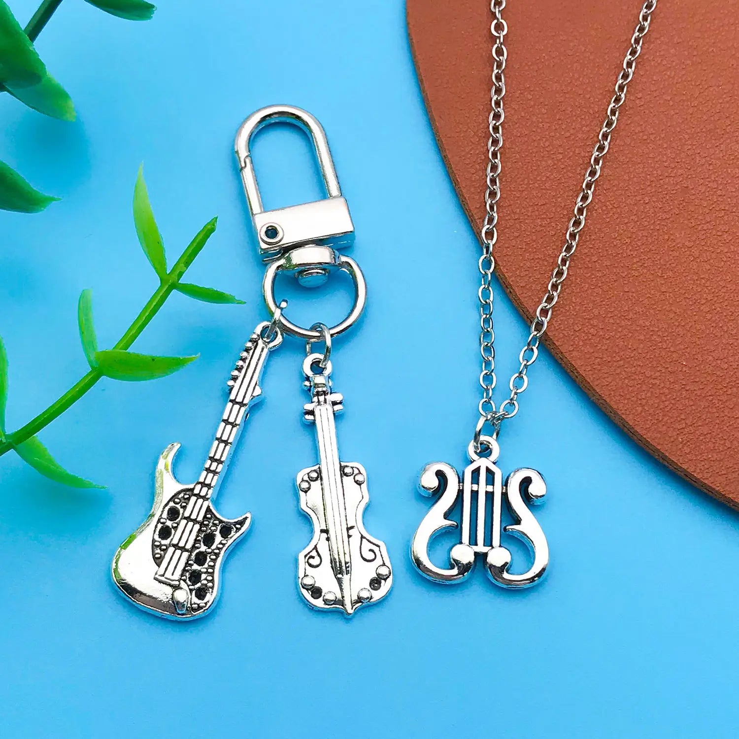 Mix 15pcs Antique Silvery Musical Instrument Charms Pendant For Jewelry Making Guitar Piano Violin Music Charms Finding Crafting