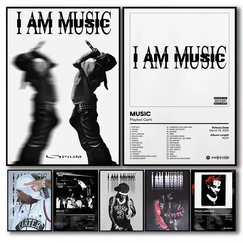 Hip Hop Star Rapper Playboi Carti I Am Music Album Cover Poster Canvas Painting Wall Art Pictures Home Dorm Bedroom Decor