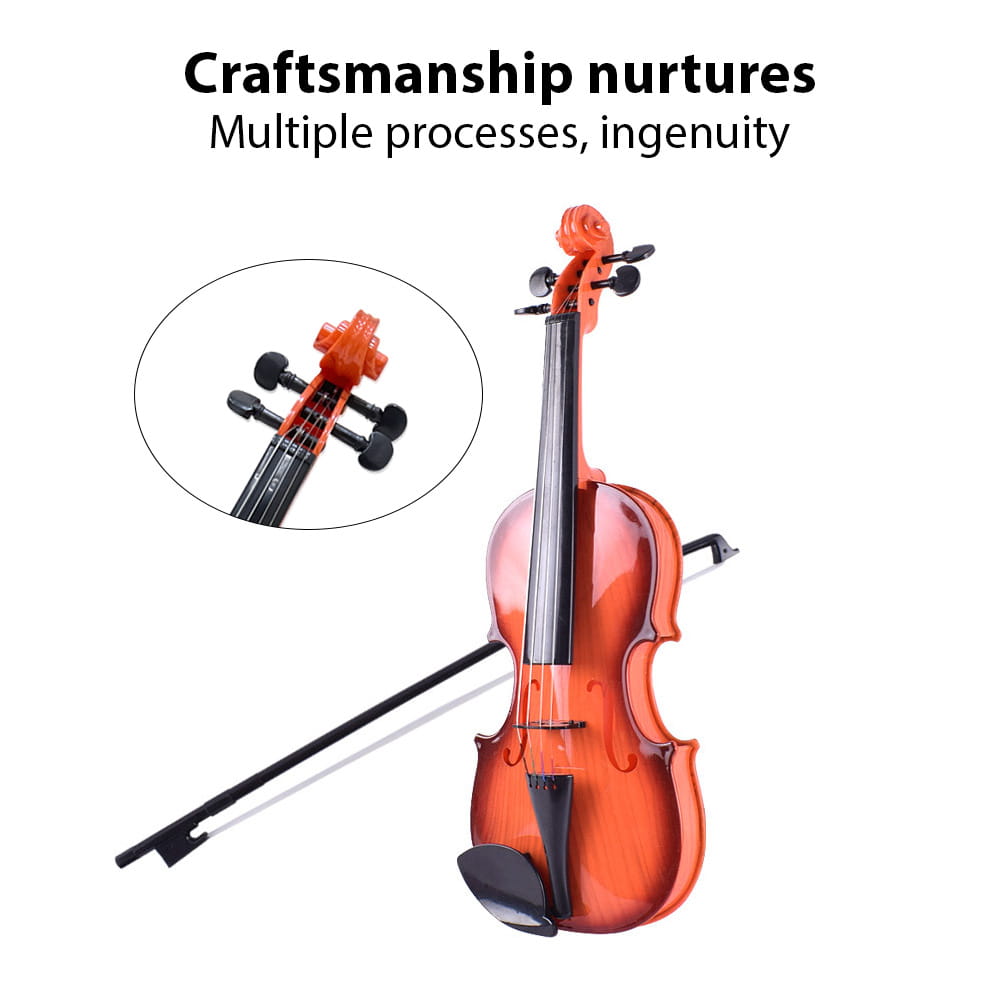 Simulated Violin Music Practice Violin Kit for Beginners Musical Instrument Exquisite Workmanship Performance Props Gifts