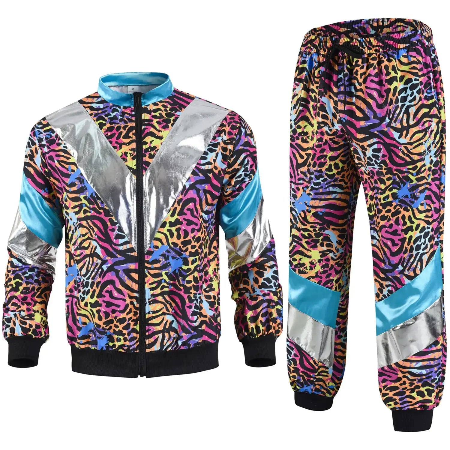 Men’s 80s Tracksuit Vintage Hip Hop Windbreaker 80s Disco Tracksuit 90s Shell Suit outfits