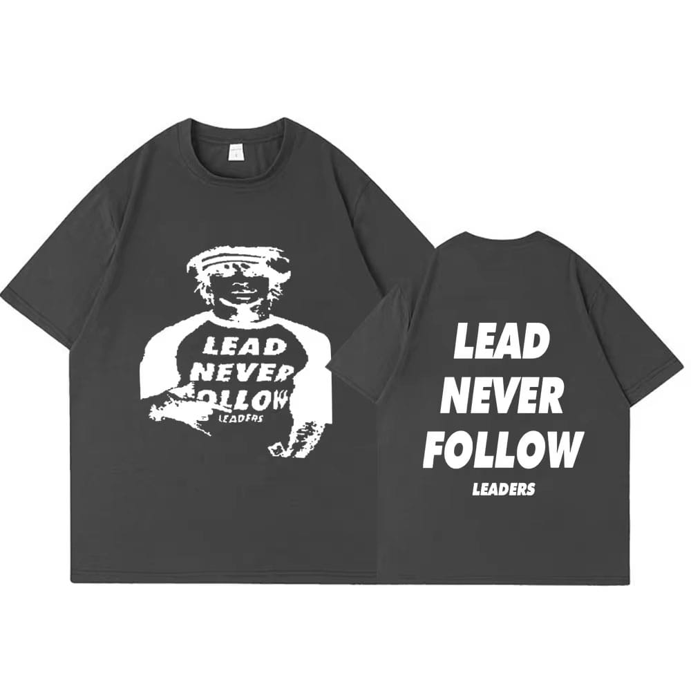 Rapper Chief Keef Lead Never Follow Leaders T Shirt Men Hip Hop Vintage T-shirt 100% Cotton Casual Soft Oversized T-shirts